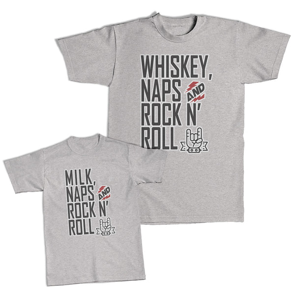 Daddy and Me Outfits Whiskey Naps and Rock and Roll - Milk Naps and Cotton