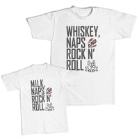 Daddy and Me Outfits Whiskey Naps and Rock and Roll - Milk Naps and Cotton