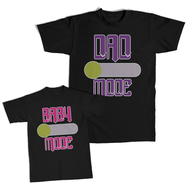 Daddy and Me Outfits Dad Mode Button Arrow - Baby Mode Button Arrow Cotton