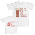 Daddy and Me Outfits Beer Ok Please Beer Glass - Cake Ok Please Cupcake Cotton