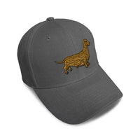 Kids Baseball Hat Dachshund Brown Embroidery Toddler Cap Cotton - Cute Rascals