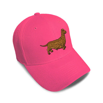 Kids Baseball Hat Dachshund Brown Embroidery Toddler Cap Cotton