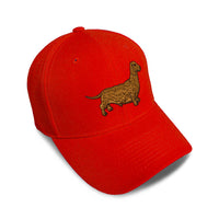 Kids Baseball Hat Dachshund Brown Embroidery Toddler Cap Cotton - Cute Rascals