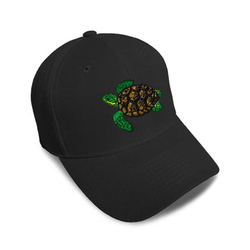 Kids Baseball Hat Sea Turtle A Embroidery Toddler Cap Cotton