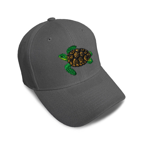 Kids Baseball Hat Sea Turtle A Embroidery Toddler Cap Cotton - Cute Rascals