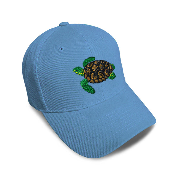 Kids Baseball Hat Sea Turtle A Embroidery Toddler Cap Cotton - Cute Rascals