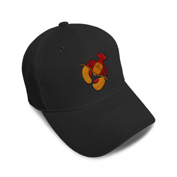 Kids Baseball Hat Lobster A Embroidery Toddler Cap Cotton