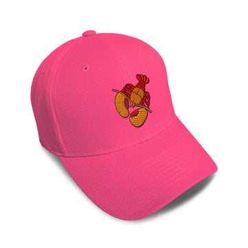Kids Baseball Hat Lobster A Embroidery Toddler Cap Cotton