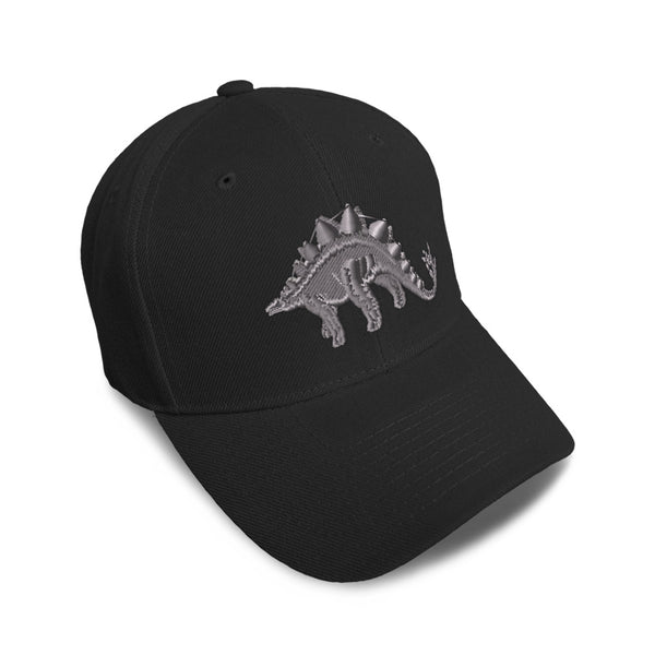 Kids Baseball Hat Dinosaur Silver Embroidery Toddler Cap Cotton - Cute Rascals