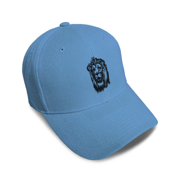 Kids Baseball Hat Lion Face A Embroidery Toddler Cap Cotton - Cute Rascals