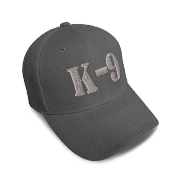 Kids Baseball Hat K-9 Silver Logo Embroidery Toddler Cap Cotton