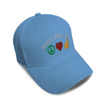 Kids Baseball Hat Peace Love Cats Embroidery Toddler Cap Cotton - Cute Rascals