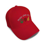 Kids Baseball Hat Peace Love Cats Embroidery Toddler Cap Cotton - Cute Rascals