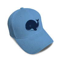 Kids Baseball Hat Whale Sea Animal Embroidery Toddler Cap Cotton - Cute Rascals