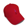 Kids Baseball Hat Tall Flamingo Pink Full Body Embroidery Toddler Cap Cotton
