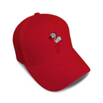Kids Baseball Hat Cartoon White Flamingo Embroidery Toddler Cap Cotton - Cute Rascals