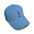 Kids Baseball Hat Flamingo Pink Body Style A Embroidery Toddler Cap Cotton