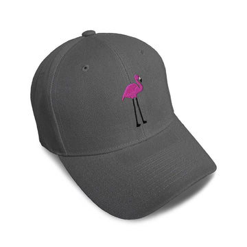 Kids Baseball Hat Flamingo Pink and Lavender Embroidery Toddler Cap Cotton