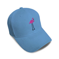 Kids Baseball Hat Flamingo Pink and Lavender Embroidery Toddler Cap Cotton - Cute Rascals