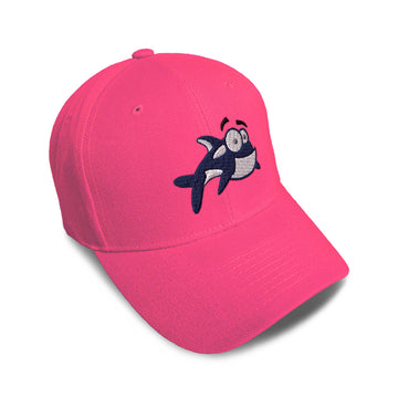 Kids Baseball Hat Cartoon Killer Whale Orca Embroidery Toddler Cap Cotton