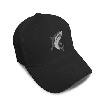 Kids Baseball Hat Big Angry Shark Embroidery Toddler Cap Cotton