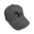 Kids Baseball Hat Angry Shark Face Outline Embroidery Toddler Cap Cotton