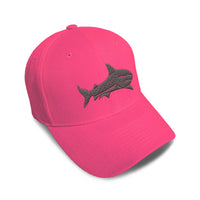 Kids Baseball Hat Shark Side View Embroidery Toddler Cap Cotton - Cute Rascals