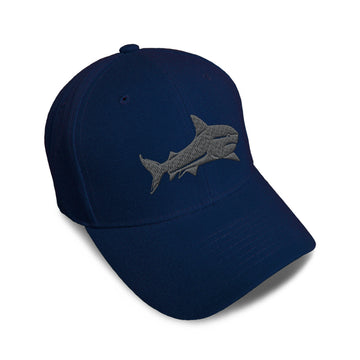 Kids Baseball Hat Shark Side View Embroidery Toddler Cap Cotton