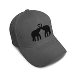Kids Baseball Hat Elephant Couple Embroidery Toddler Cap Cotton - Cute Rascals