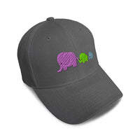 Kids Baseball Hat Elephant Family Mother Babies Embroidery Toddler Cap Cotton - Cute Rascals