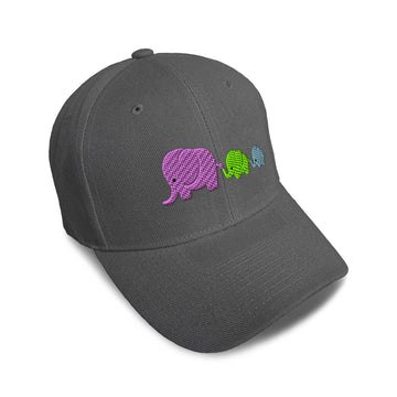Kids Baseball Hat Elephant Family Mother Babies Embroidery Toddler Cap Cotton