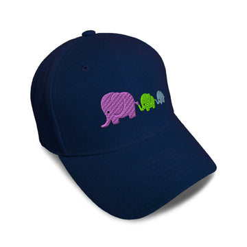 Kids Baseball Hat Elephant Family Mother Babies Embroidery Toddler Cap Cotton