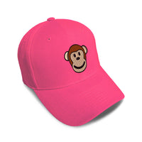 Kids Baseball Hat Cute Monkey Face Embroidery Toddler Cap Cotton - Cute Rascals