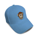 Kids Baseball Hat Cute Monkey Face Embroidery Toddler Cap Cotton - Cute Rascals