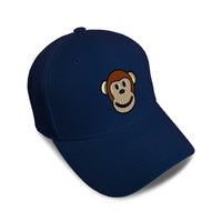 Kids Baseball Hat Cute Monkey Face Embroidery Toddler Cap Cotton - Cute Rascals