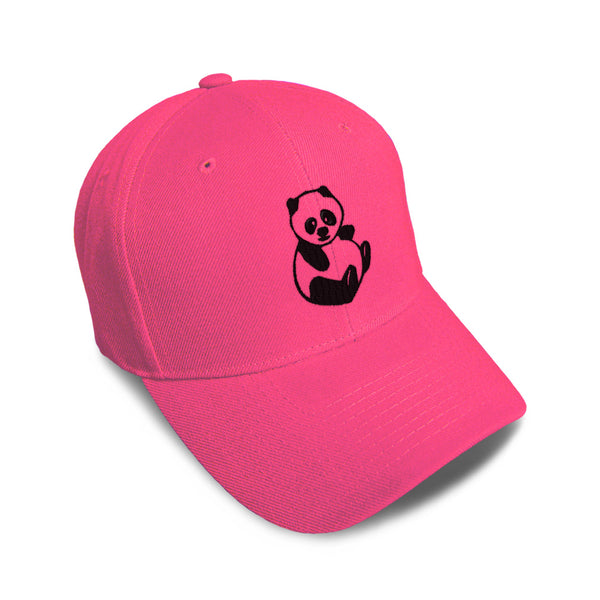 Kids Baseball Hat Chubby Panda Embroidery Toddler Cap Cotton - Cute Rascals