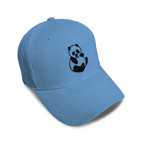 Kids Baseball Hat Chubby Panda Embroidery Toddler Cap Cotton - Cute Rascals