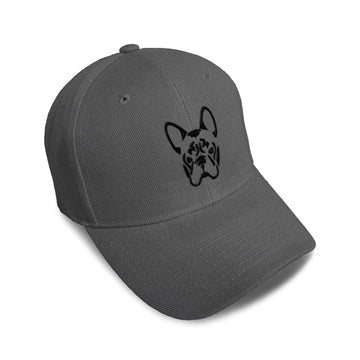 Kids Baseball Hat French Bulldog Silhouette Embroidery Toddler Cap Cotton