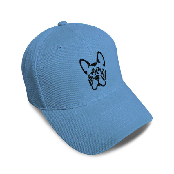 Kids Baseball Hat French Bulldog Silhouette Embroidery Toddler Cap Cotton - Cute Rascals