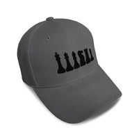 Kids Baseball Hat Chess Set Black Embroidery Toddler Cap Cotton - Cute Rascals