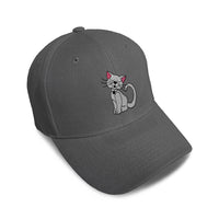 Kids Baseball Hat Kitten Embroidery Toddler Cap Cotton - Cute Rascals