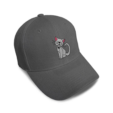 Kids Baseball Hat Kitten Embroidery Toddler Cap Cotton