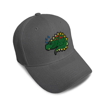 Kids Baseball Hat Snoozing Dino Embroidery Toddler Cap Cotton