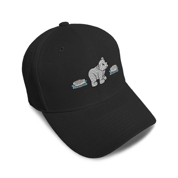 Kids Baseball Hat Cute Polar Bear Embroidery Toddler Cap Cotton - Cute Rascals