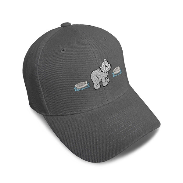 Kids Baseball Hat Cute Polar Bear Embroidery Toddler Cap Cotton - Cute Rascals