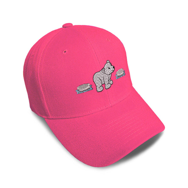 Kids Baseball Hat Cute Polar Bear Embroidery Toddler Cap Cotton - Cute Rascals