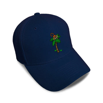 Kids Baseball Hat Kid Monkey Palm Tree Embroidery Toddler Cap Cotton