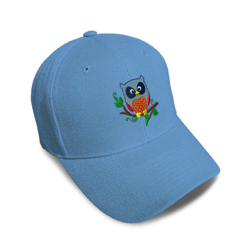 Kids Baseball Hat Kids Animal Cute Owl Bird Embroidery Toddler Cap Cotton