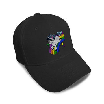 Kids Baseball Hat Kids Cute Unicorn Rainbow Embroidery Toddler Cap Cotton