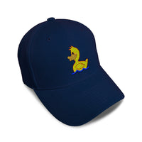 Kids Baseball Hat Kids Yellow Duck Bath Embroidery Toddler Cap Cotton - Cute Rascals